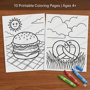 Fast Food Coloring Pages for Kids | 10 Printable Sheets (PDF) - Etsy UK