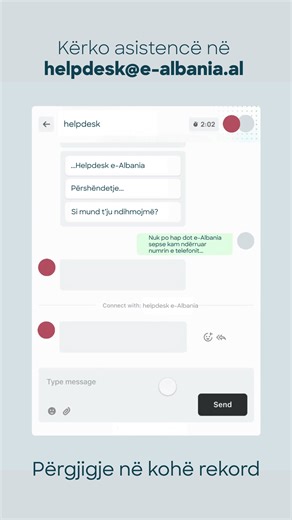 📲Ke llogari në e-Albania dhe nuk po e akseson dot? ➡️Kërko asistencë në 👩‍💻👨‍💻helpdesk@e-albania.al Përgjigje e shpejtë dhe orientuese✅ Ne jemi këtu për t’ju ndihmuar!🤝 🇦🇱e-Albania, një klik, një zgjidhje👏 | E-Albania
