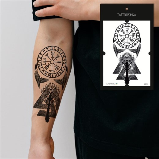 Nordisches Yggdrasil-Baum-Tattoo