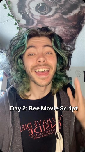 Blastian on Instagram: "day two of reciting the entire bee movie script from start to finish without coughing. if you haven’t seen day one you should definitely watch it 👀 #gardening #bajablast #ouid #beemovie #jazz"