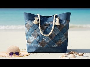 🏖️ How to Make a Beach Bag ✂️ Quick and Easy + FREE Pattern
