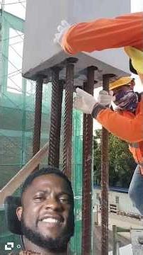 How Precast Column is Fitted @SabinCivil #construction #civilengineering