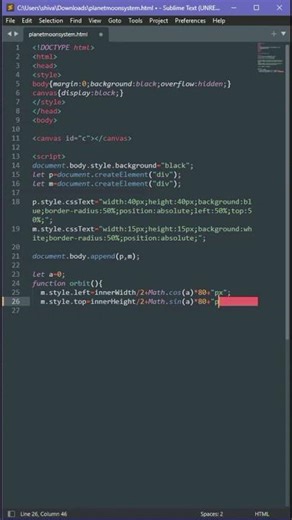Create a Solar System in HTML/CSS & JavaScript 🌎