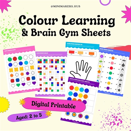 Toddler Color Learning Worksheets | Preschool Matching, Sorting, Patterns (digital Printable) - Etsy