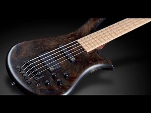 Warwick Custom Shop Masterbuilt - Fortress 5-String 3/8" Burled Olive Ash Top Nirvana Black #16-3210