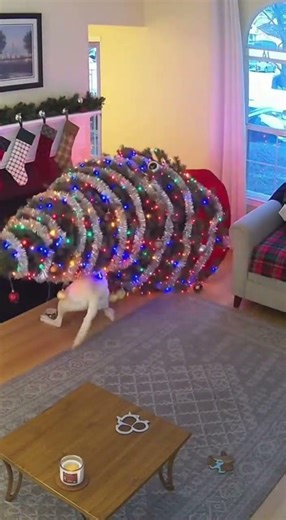 Dog Knocking over Christmas Tree (Silly Boy!)