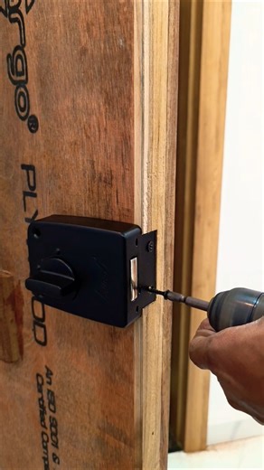 How to Install a Solid Door Lock – Step by Step Pro Method #woodworking #shortvideo