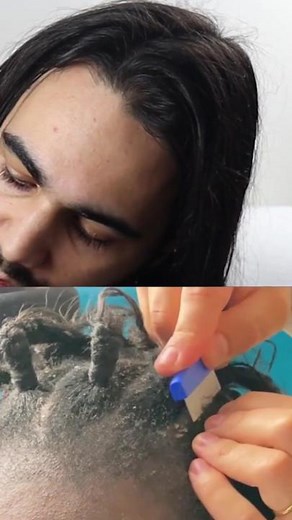 Its My husband scratching and oiling between my braids for me #asmr #asmrsounds #satisfying #foryoupage #explore #fyp #foryou