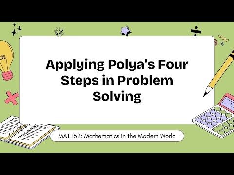 MODULE 3 Applying Polya’s Four Steps in Problem Solving