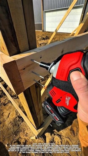 Installing Long Wood Screws with an Impact Driver | Timber Frame Construction.