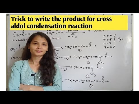 Trick to write the product for cross aldol condensation reaction|| class 12