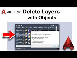 AutoCAD delete layer with objects