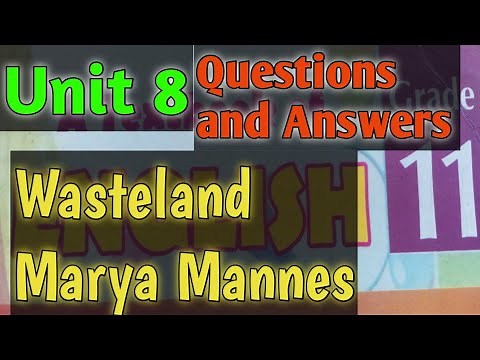 Wasteland class 11 | Question Answer | 1st year English chapter 8 question answer | Exercise