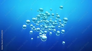 Blue bubbles - 4K Digital animation