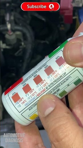 How to Test the Engine Antifreeze with Coolant Test Strips #shorts #engine #coolant #antifreeze