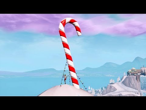 Fortnite Battle Royale - All Giant Candy Cane Locations (14 Days of Fortnite Challenges)