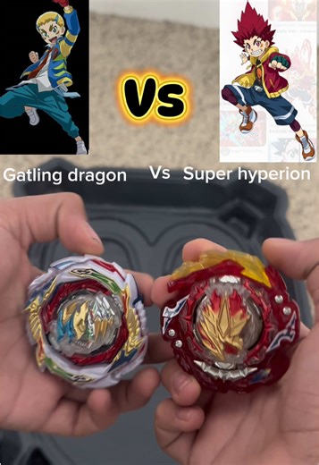 Super hyperion vs gatling dragon#beyblade#battle#fyp#viral#