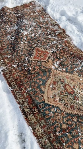 51K views · 35 reactions | Pick a child, any child. ⁣ ⁣ Go out and clean your handmade rug in the snow and report back! It really does work ✨ | Six Vintage Rugs | Facebook