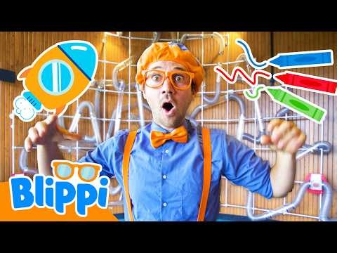 Can Blippi Make a Paper Rocket Fly?! 🚀💨 Cool Science at the Museum!