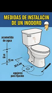 🚽 ¡Guía rápida para la instalación de un inodoro! 🏡 ¿Estás por renovar tu baño o instalar un nuevo inodoro? Aquí te compartimos las medidas básicas que debes tener en cuenta para una instalación correcta: De cómo instalar un inodoro o sanitario. ✅ Distancia desde la pared al centro del desagüe: 30.5 cm ✅ Altura recomendada para la acometida de agua: 15 cm sobre el piso ✅ Separación lateral desde el eje del desagüe: 15 cm ✅ Ubicación de los agujeros de fijación bien alineados a 90° #Instalación