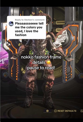 Replying to @Sterben here’s the details! 😊 #fyp #warframe #warframecommunity #warframetiktok #fashionframe