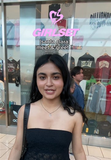 Meet & Greet w/ Girlset ✨in Santa Clara w/ @caroszzn @viviana‼️ So glad and honored we got to see them! They were so sweet fr! It felt like a dream 🤍 #girlset #hottopic #valleyfair