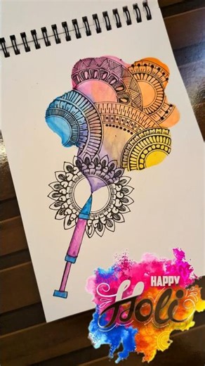 Colorful Holi Mandala – Splash of Festive Joy 🎨🌈 #mandala #holi #holispecial #colors