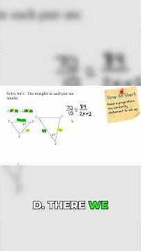 Proportions in Similar Triangles Made Easy!