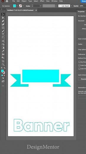 How to Design Banner in Adobe Illustrator | Illustrator Tutorials | DesignMentor
