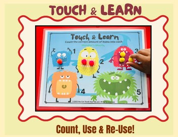 Feed the Monster Counting Placemat | Counting 1-5 Math Activity for PreK K