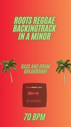 Roots Reggae Backing Track in A Minor. Bass and Drum (DUBWISE!!!)Breakdown! 70 BPM