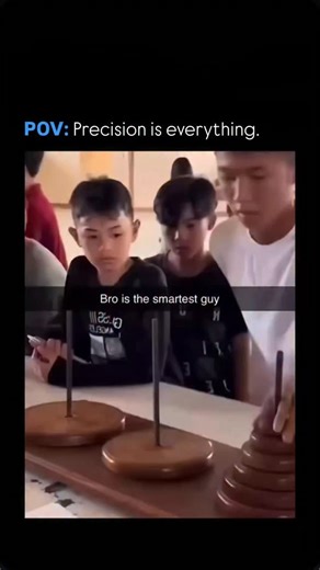 Highlights The Brief on Instagram: "Step into a world of pure logic.The Tower of Hanoi is a rare blend of memory, intuition, and discipline. Even a small version with five or six disks requires dozens of moves and intense concentration to solve. The Tower of Hanoi might look like a simple puzzle - just move disks from one peg to another - but it's one of the most deceptively difficult logic challenges ever created. Each move must follow strict rules: only one disk can move at a time, and a large