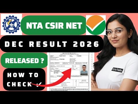 csir net december result 2026 | nta csir ugc net result 2026