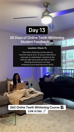 Lifetime Access Online Teeth Whitening Course will have you confident enough to start servicing asap! Not only do most of my students complete the course within 48 hours but you will feel confident enough to start making your money back in no time! This is a perfect beauty service for beginning beauty business owners or beauty service providers who want a low maintenance service that will help them increase their revenue without having to work harder! #lashtech #esthetician #beautybusinesscoach 