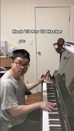 Noob VS Pro VS Hacker - Khaby Lame Mechanism Song on Piano