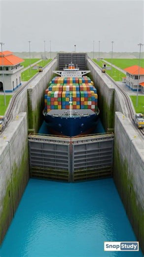 Canal Lock Ship Ko Paani Ke Level Par Kaise Lift Karta Hai?🚢⬆️