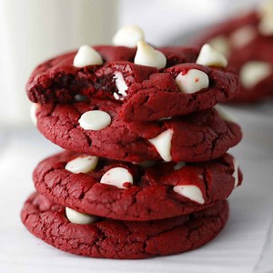 Red Velvet Cake Mix Cookies