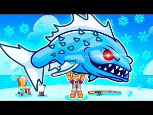 catching the BIGGEST ICE FISH in roblox fishing simulator