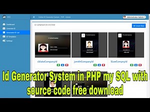 Id Generator System in PHP my SQL with source code free download