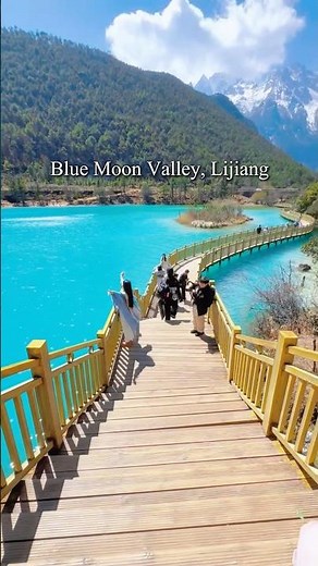 Blue Moon Valley in Lijiang: Turquoise Lakes Under Jade Dragon Snow Mountain #lynxtour#chinatravel