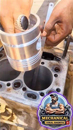 Perfect Piston & Liner Clearance Check with Gauge | Pro Engine Fit #shorts #liner #engine #skills