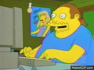 Simpsons - Internet King - Comic Book Guy - Captain Janeway on Make a GIF