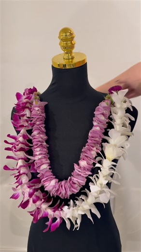 Make It Megan on Instagram: "Experimenting with draped lei so I can share a tutorial with you! 🌺 #leimaking #leimaker #graduationlei"