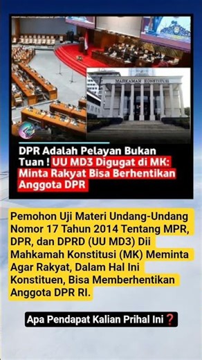Rakyat Bisa Berhentikan Anggota DPR-RI