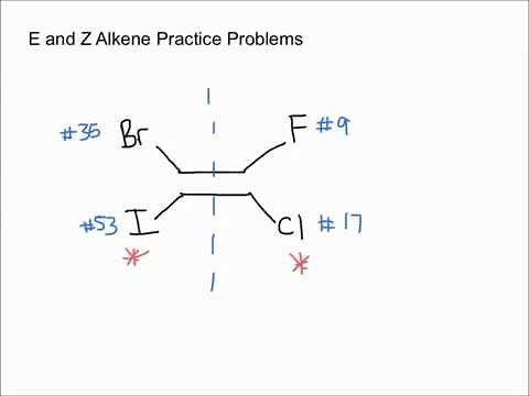 E and Z Alkene Practice Problems