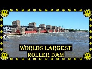 The Worlds largest Roller Dam, Lock and Dam no. 15 on the Mississippi River and Government Bridge