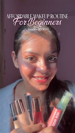 sneha. 🍓 on Instagram: "beginner friendly step by step makeup routine with only affordable products under rs 1500 | everyday makeup routine | beginner friendly | affordable makeup 🏩 . . . . . . . . . . ( makeup routine , affordable products, product swatches , step by step makeup routine , routine for beginners , detailed makeup video , tutorial , under 1500 , makeup haul , brown skin friendly , makeup , viral makeup , makeup products affordable , expensive , affordable products that perform e