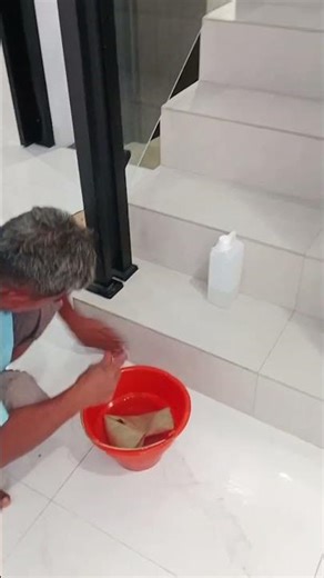 How to clean rough granite using HCL liquid.