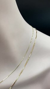 Real 10k Gold Box Chain Necklace 0.65mm/1.25mm Chain 16",18",20",22",24" - Etsy
