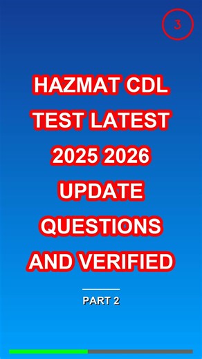 Hazmat CDL Test Latest 2025 2026 Update Questions